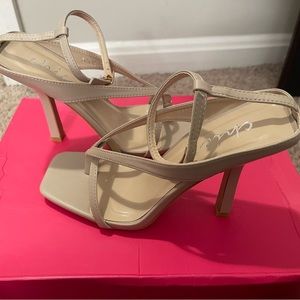 Nude Heels with Ankle Strap
